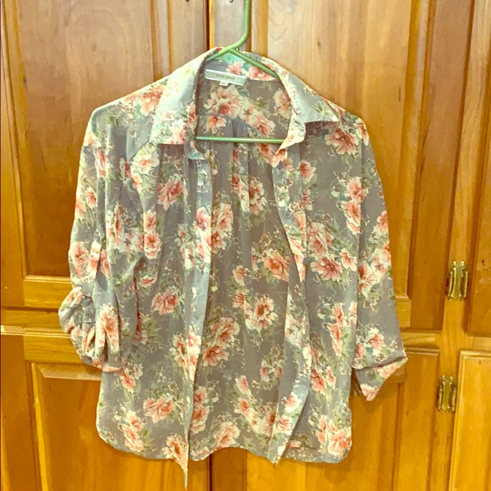 Women’s Floral Blouse, US XS